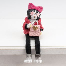Cat with Purse Pawfectly Chic Cat Shelf Sitter