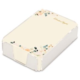 Blush Floral Personalized Notes in a Tray