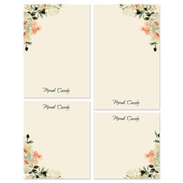Soft Floral Personalized Notepad Set