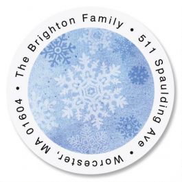 Snowflake Round Address Label | Current Catalog