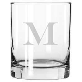 Double Old Fashion Glass - 1 Initial