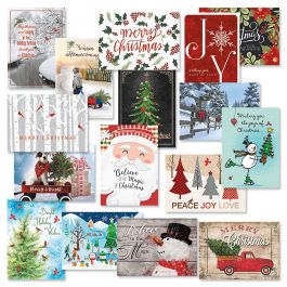 Classic Christmas Card Value Pack - Set of 64