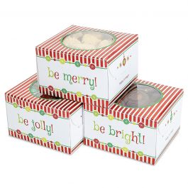 Christmas Cookie Boxes - Set of 12