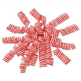 Candy Cane Curly Bows - Set of 18