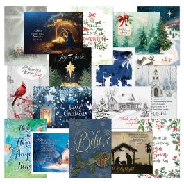 Faith Christmas Card Combo Pack - Set of 64