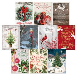 Faith Christmas Card Value Pack - Set of 64