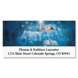 Star Heart Nativity Deluxe Address Labels