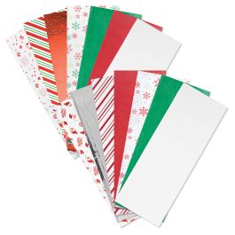 Merry Christmas Prints and Solids Tissue Value Pack - 100 Sheets