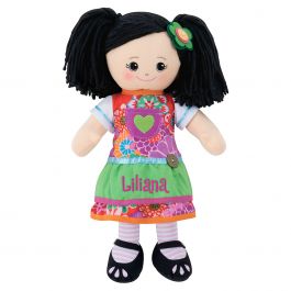 Asian Rag Doll with Apron Dress