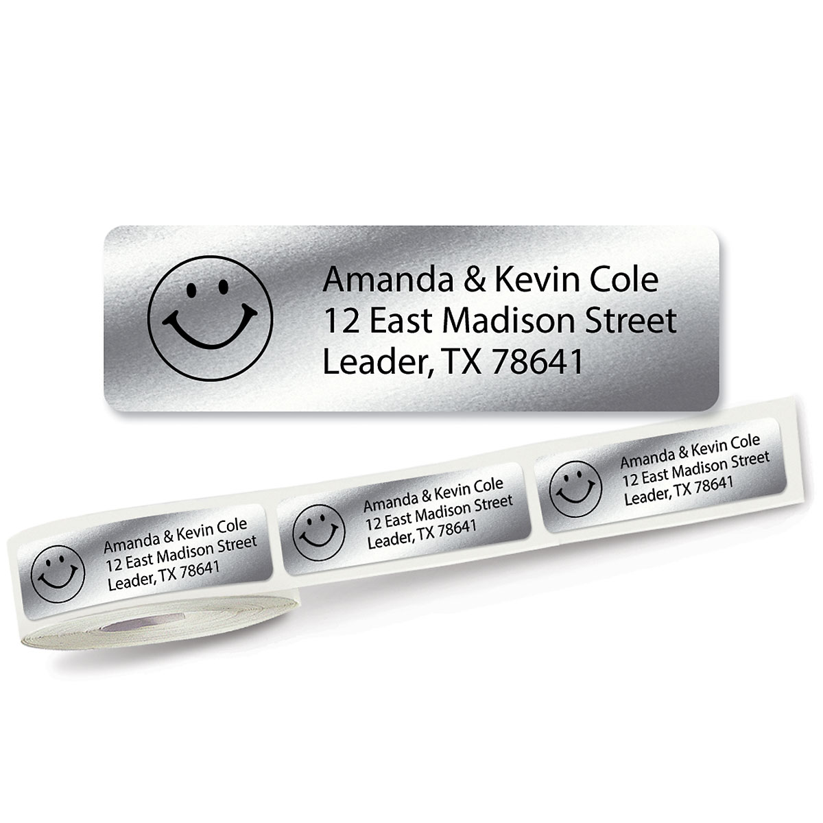 Silver Foil with Symbol Standard Return Rolled Address Labels - Roll of ...