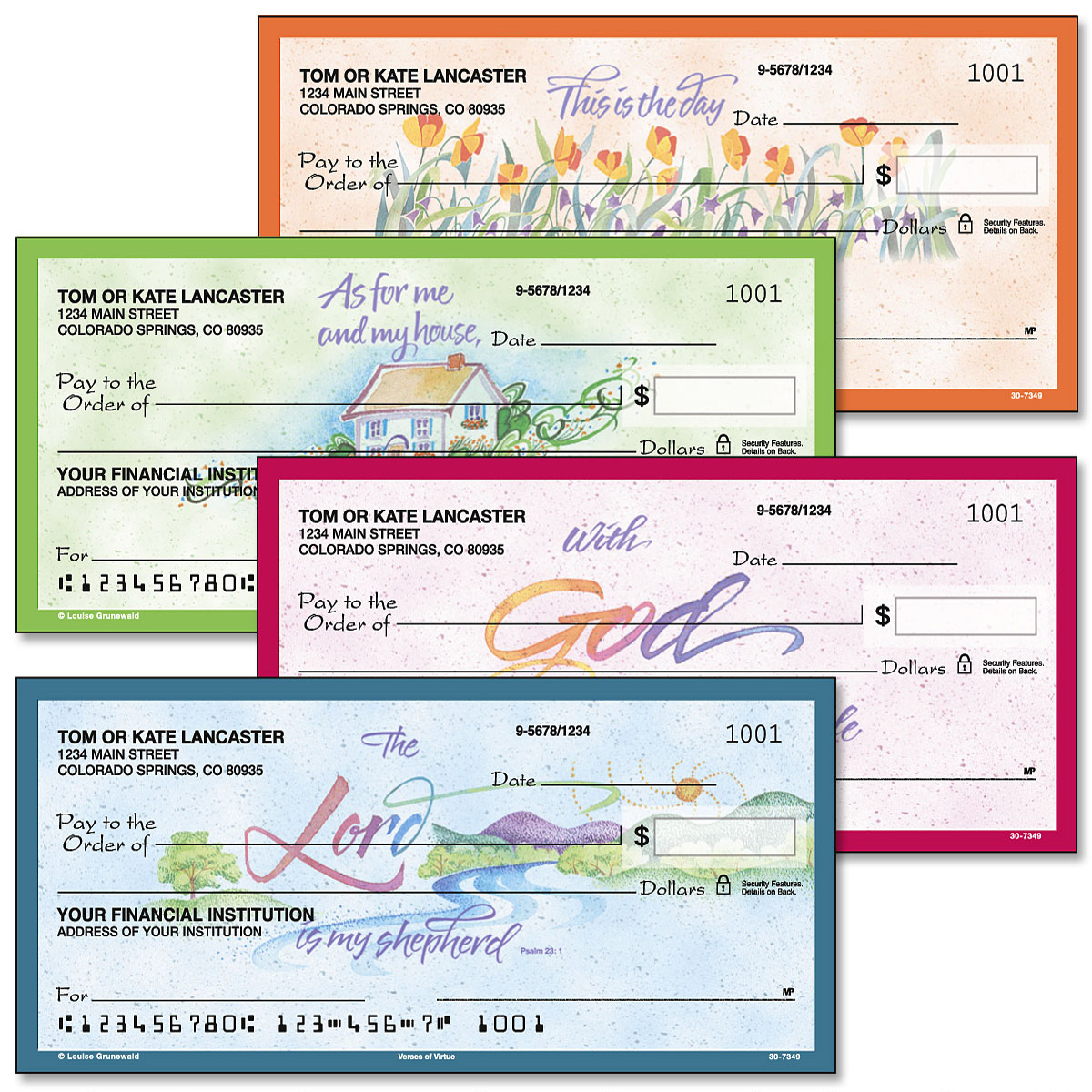 Scripture Checks Verses of Virtue Checks | Current Catalog