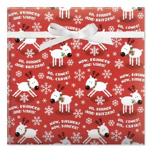 Reindeer Games Jumbo Rolled Gift Wrap