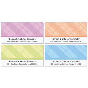 Perfectly Plaid  Deluxe Address Labels  (4 designs)