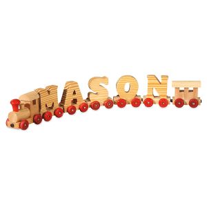 Engine & Caboose Wooden Name Train