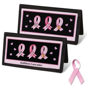 Pink Ribbon  Checkbook Covers