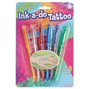 Shimmery Ink-A-Doo Tattoo Pens