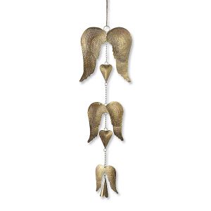 Hanging Angel Wings and Bell Windchime 