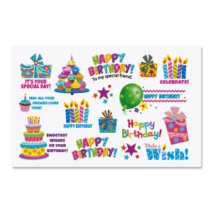 Bright Birthday Stickers - BOGO