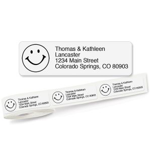 Clear with Symbol Standard Rolled Address Labels