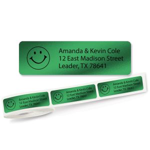 Green Foil with Symbol Standard Rolled Address Labels