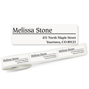 Conventional Off-Center Rolled Address Labels - 3 Colors (Roll of 500)