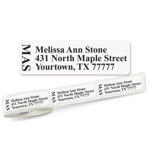 Unique Monogram Rolled Address Labels Roll of 500