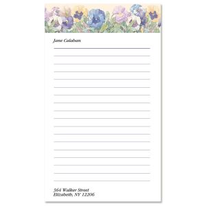 Sandi's Pansies Personalized Notepad