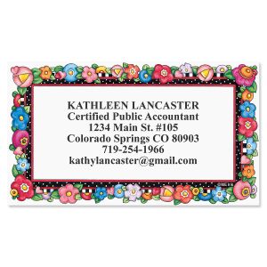 Bright Blossoms Designer Business Cards