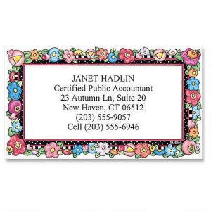 Bright Blossoms Calling Card