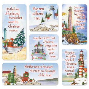 Christmas Lighthouse Magnets