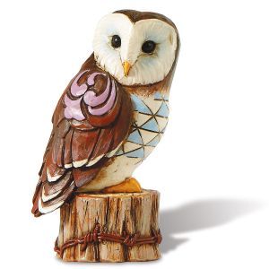Jim Shore Owl on Stump Mini Figurine