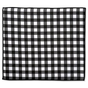 Black/White Buffalo Plaid Drying Mat, Towel & Dish Cloth
