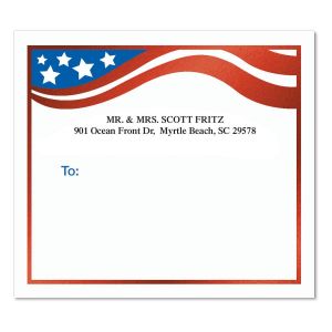 Flag of Freedom Foil Package Labels