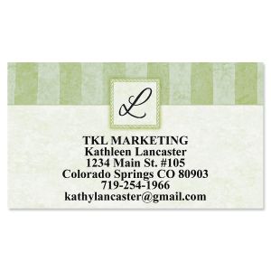 Tailored Elegance Initial Designer Business Cards