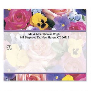 Beautiful Blossoms Mailing Package Labels
