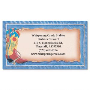 Rompin' Stompin' Boots Designer Business Cards