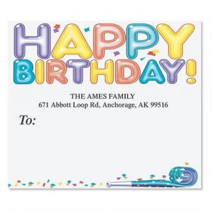 Happy Birthday Package Label