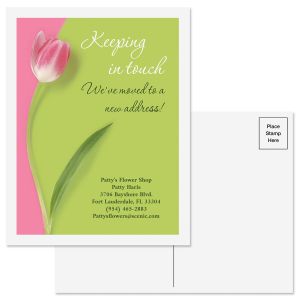 Moving Portraits Of Spring New Address Postcards