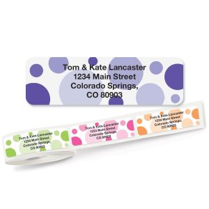 Graphic Dots Rolled Address Labels (5 Designs)
