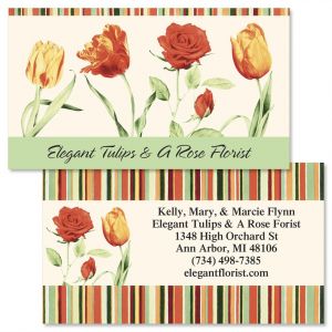 Elegant Tulips Designer Double-Sided Business Cards