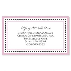 Delicate Pink and Black Designer Business Cards