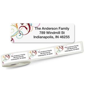 Fantasia Rolled Address Labels