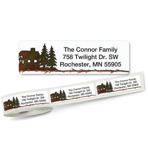 Country Lodge Rolled Address Label