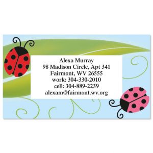 Ladybug Party Designer Business Cards