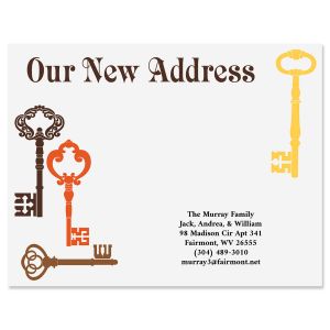 Brass Key New Address Postcards
