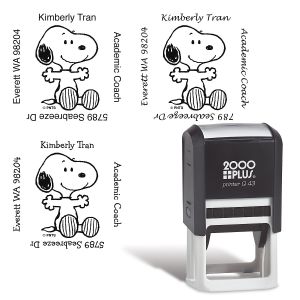 PEANUTS® Square Self-Inking Address Stamp
