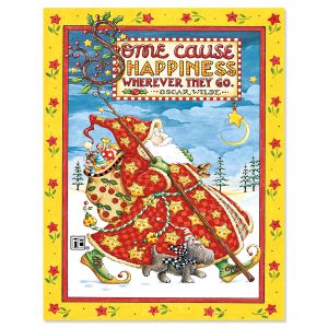 Check Cherry Santa Note Card Christmas Cards