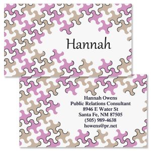 Houndstooth Designer Double-Sided Business Cards