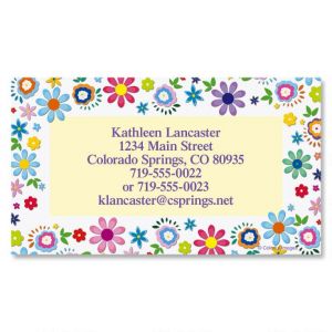 Cheerful Florals Designer Business Cards