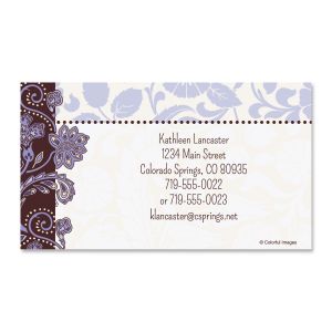 Lavender Brocade Designer Business Cards